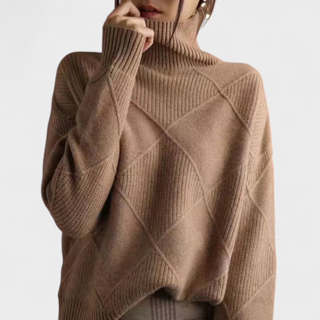 Elena™ | Suéter de punto con cuello alto