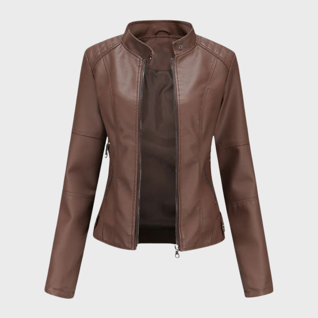 Verónica™ | Chaqueta de cuero casual