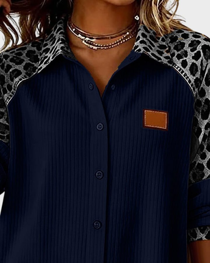 Juana™ | Camisa de botones con estampado leopardo