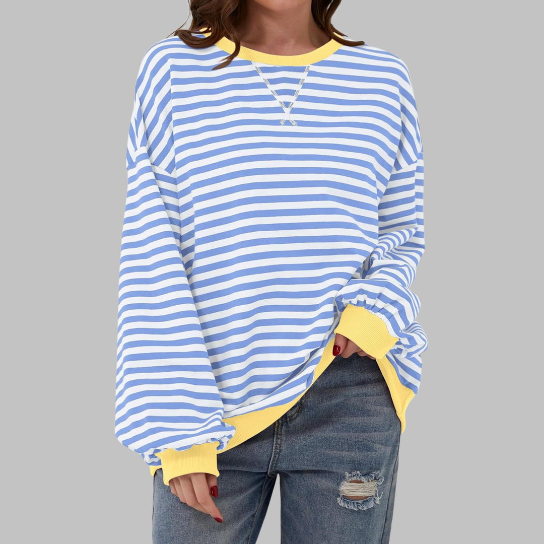 Luna™ | Sudadera casual de manga larga con rayas