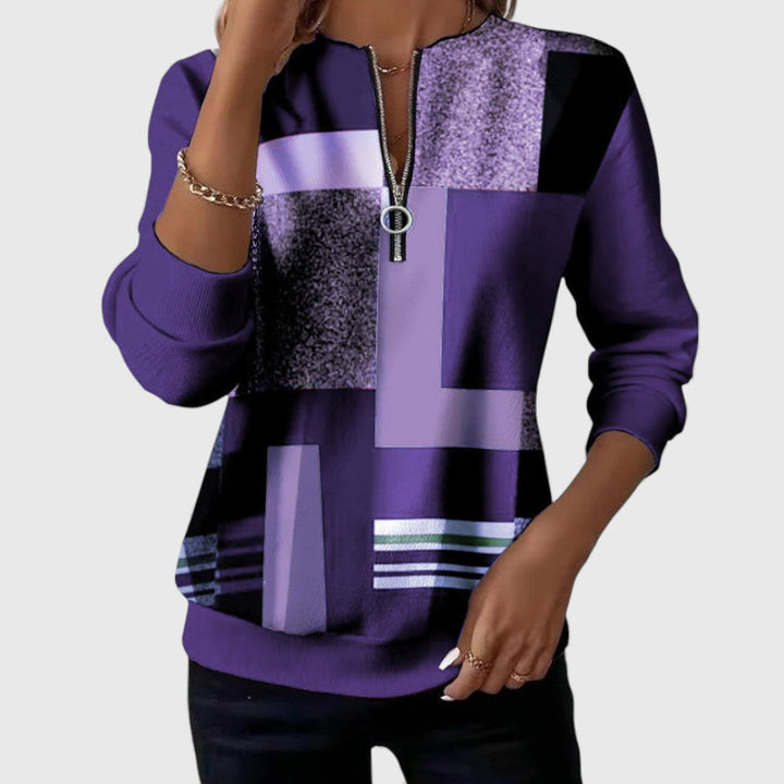 Lidia™ | Jersey cómodo con media cremallera