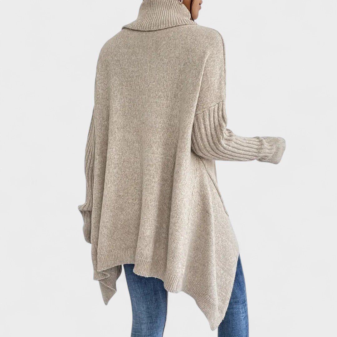 Adela™ | Jersey largo de cuello alto