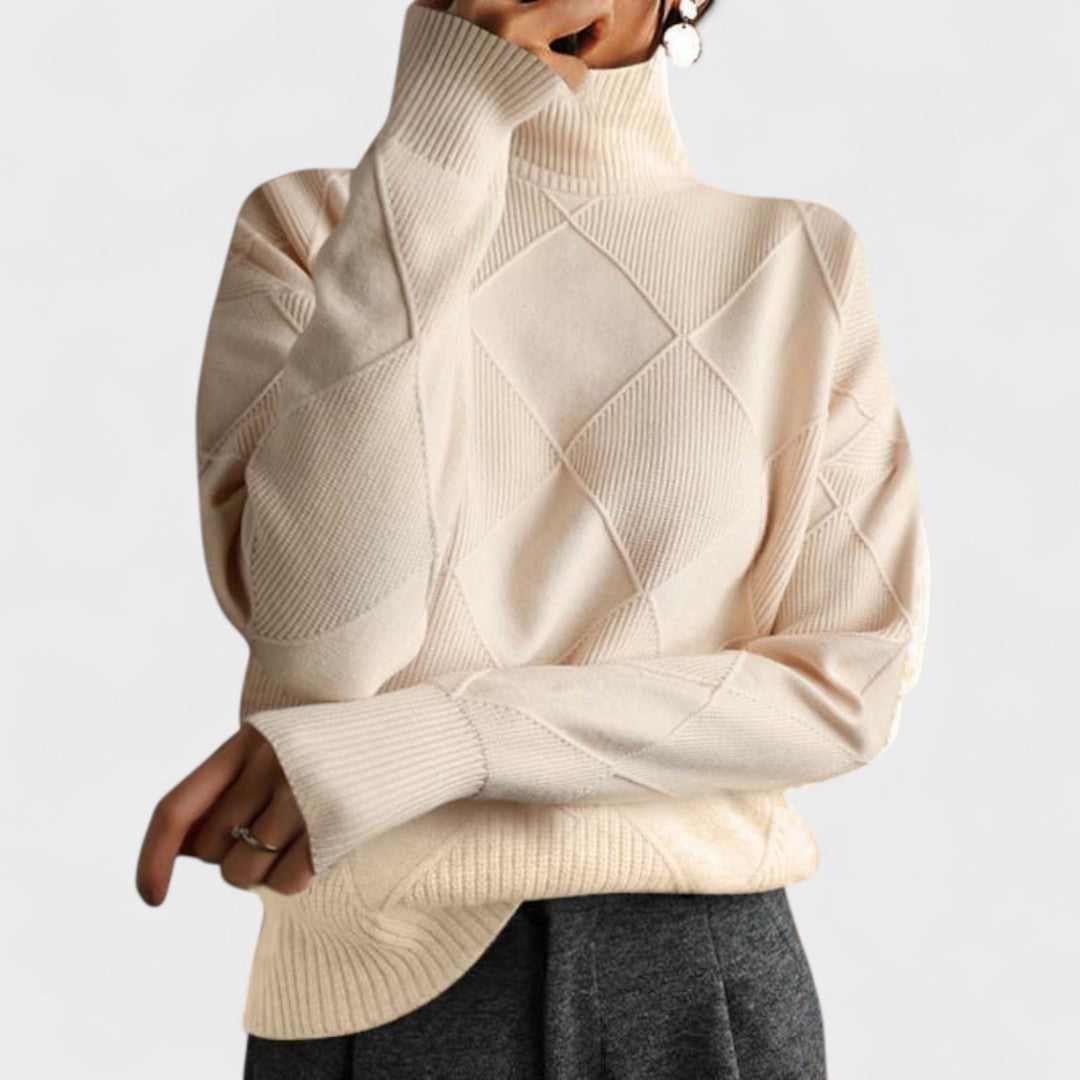 Elena™ | Suéter de punto con cuello alto