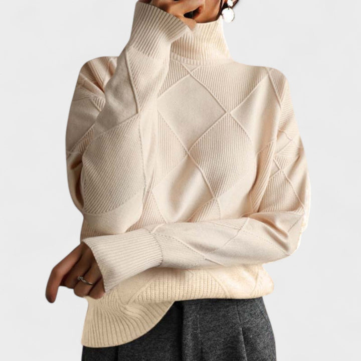 Elena™ | Suéter de punto con cuello alto