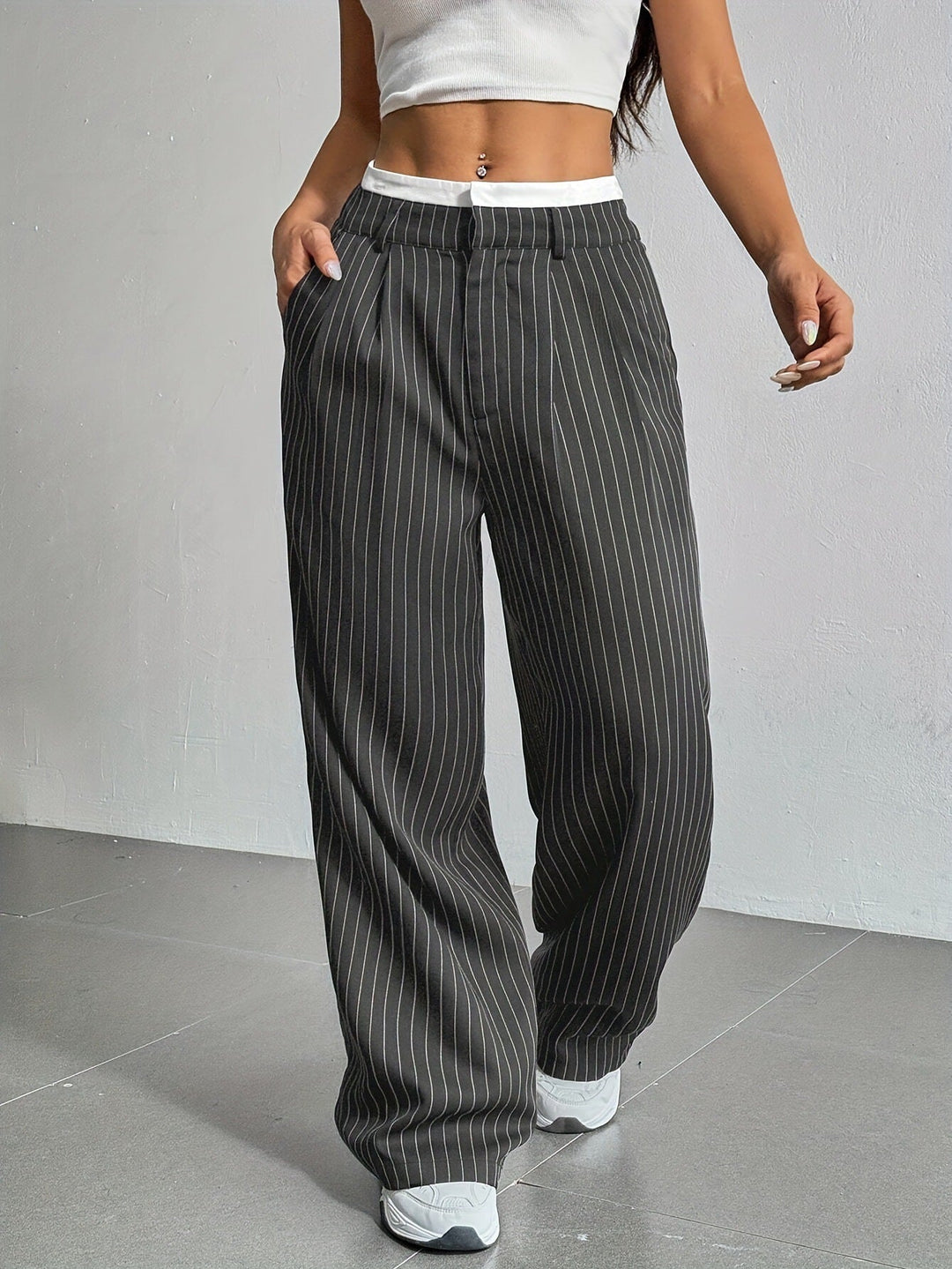 Talia™ | Pantalones de Cintura Alta y Pierna Ancha