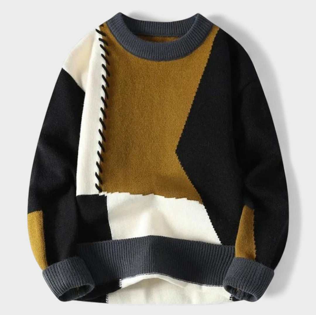 Maela™ | Suéter patchwork tejido a mano