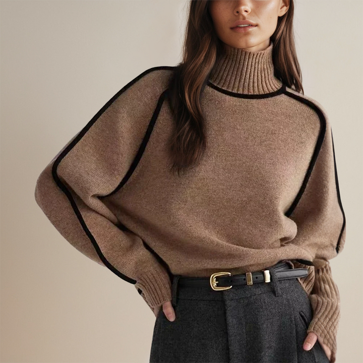 Sofía™ | Suéter de Alta Costura con Cuello Alto