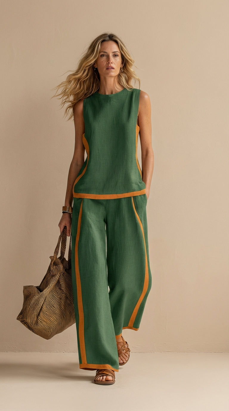 Paula™ | Conjunto de lino y algodón cómodo y elegante