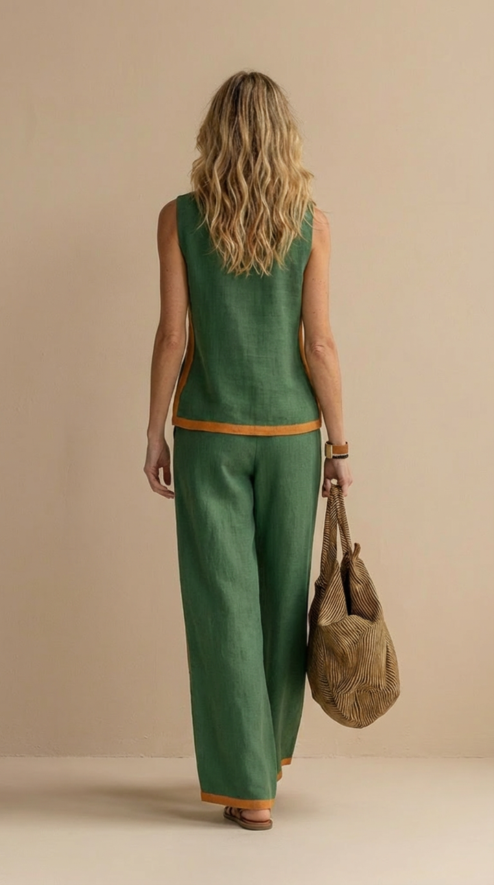 Paula™ | Conjunto de lino y algodón cómodo y elegante