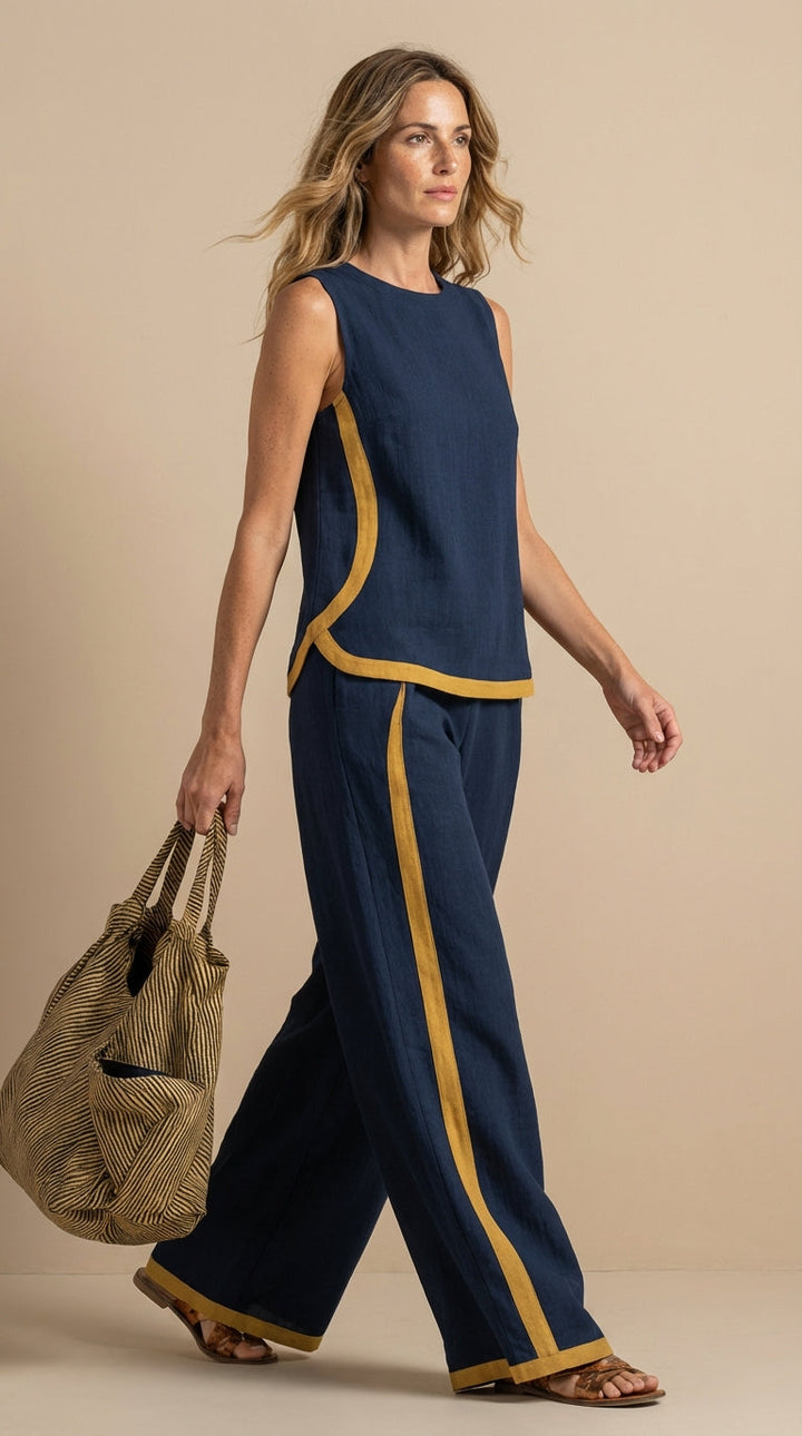 Paula™ | Conjunto de lino y algodón cómodo y elegante