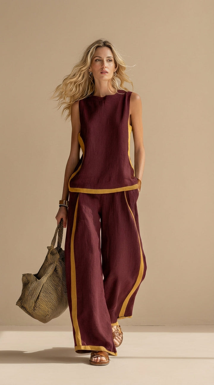 Paula™ | Conjunto de lino y algodón cómodo y elegante