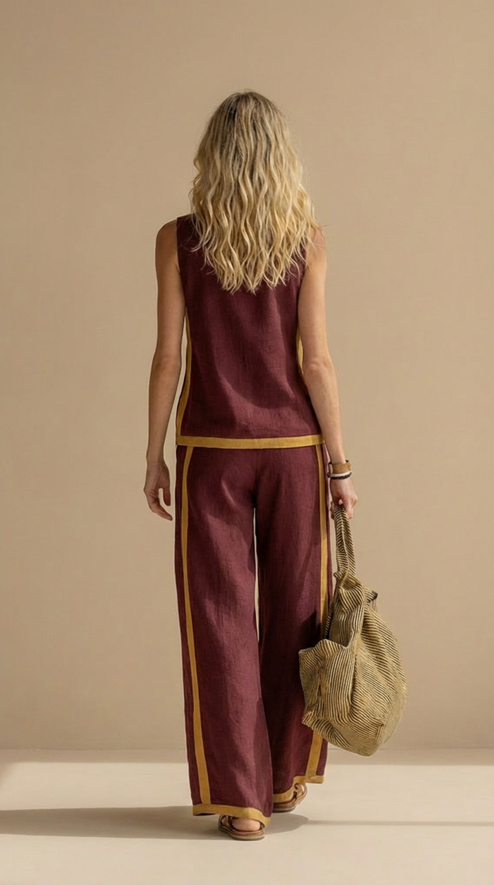 Paula™ | Conjunto de lino y algodón cómodo y elegante