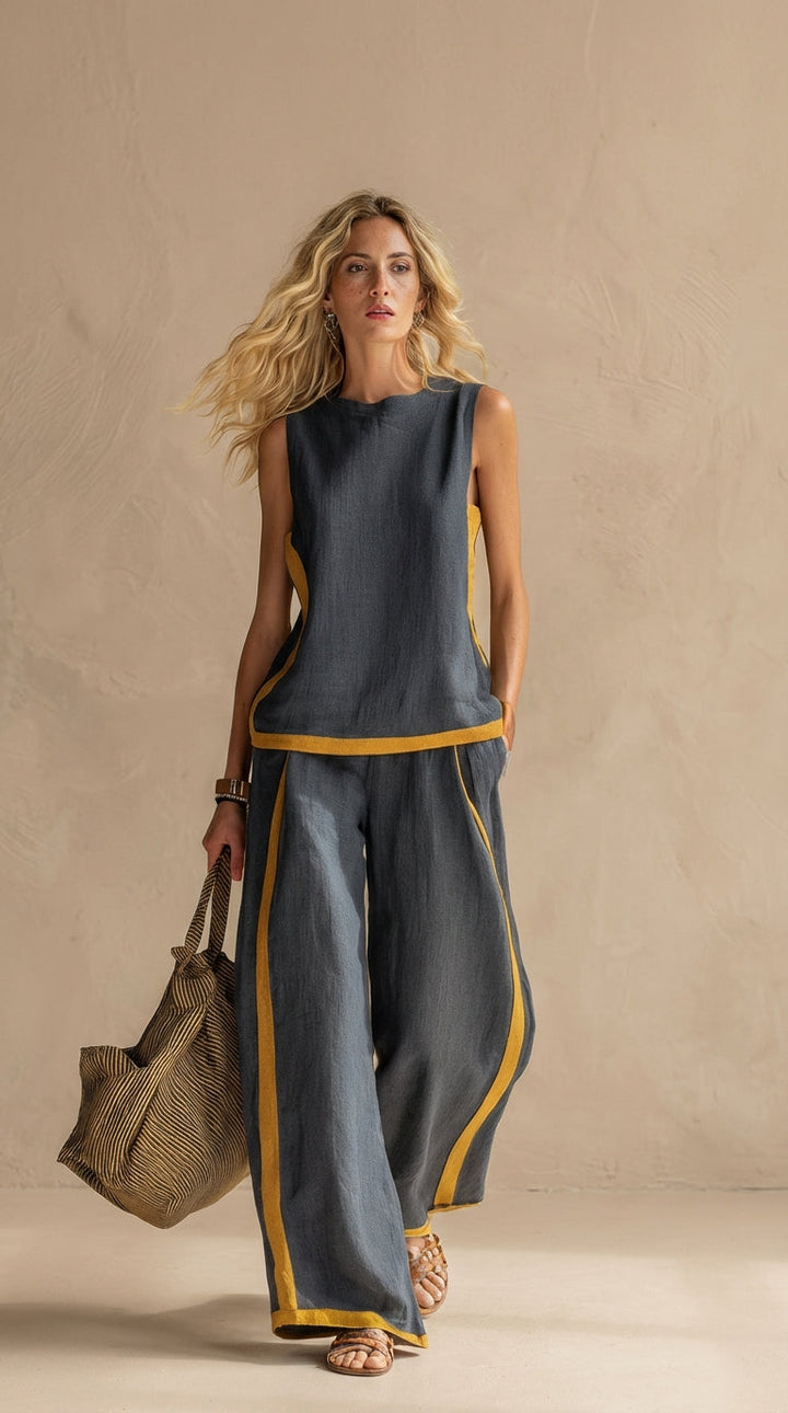 Paula™ | Conjunto de lino y algodón cómodo y elegante