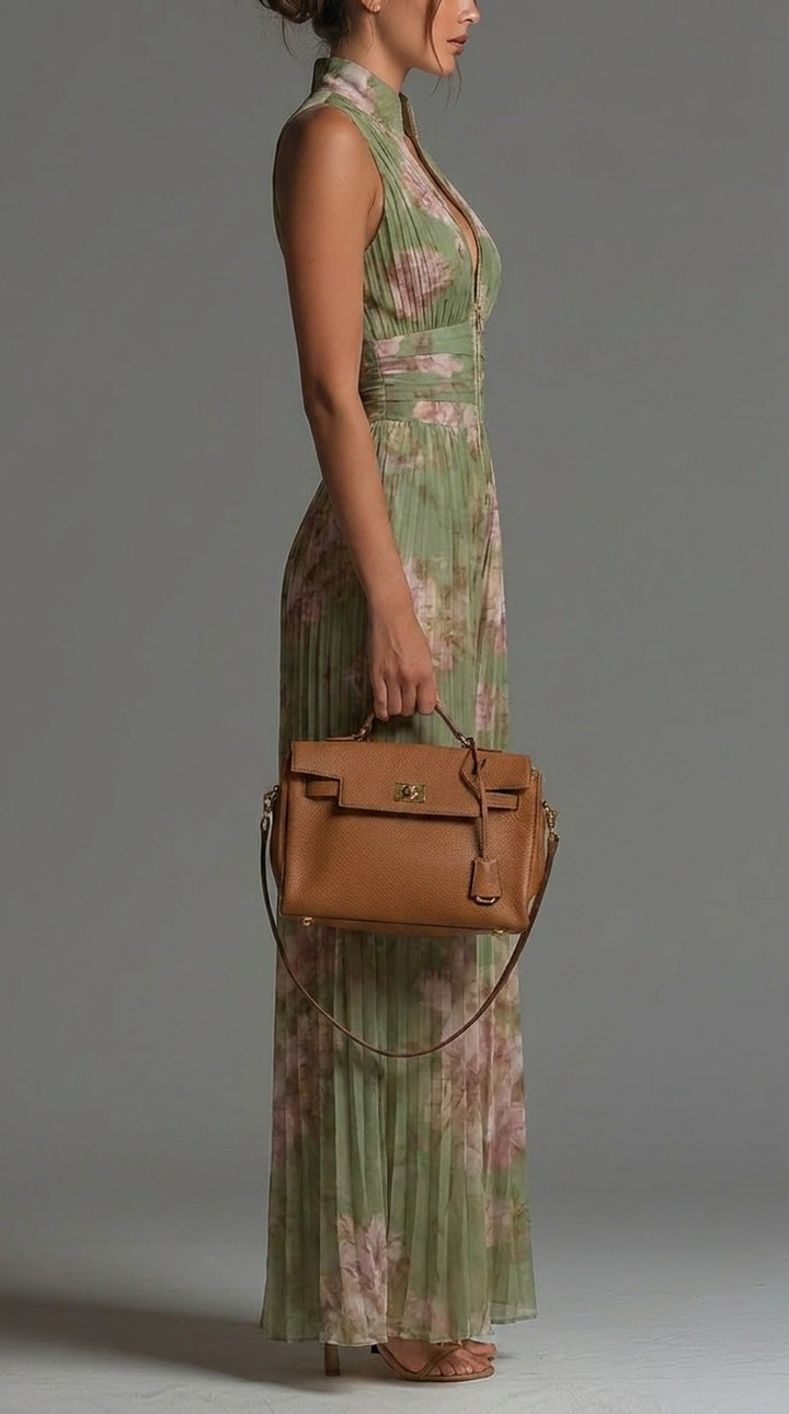 Mono Floral Plisado Sofia | Pierna Ancha