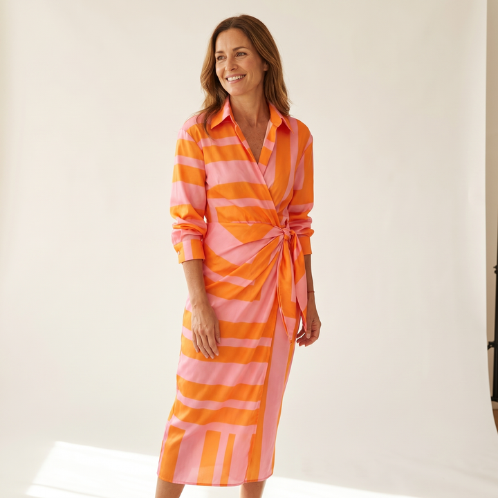 Cecilia | Vestido Elegante a Rayas