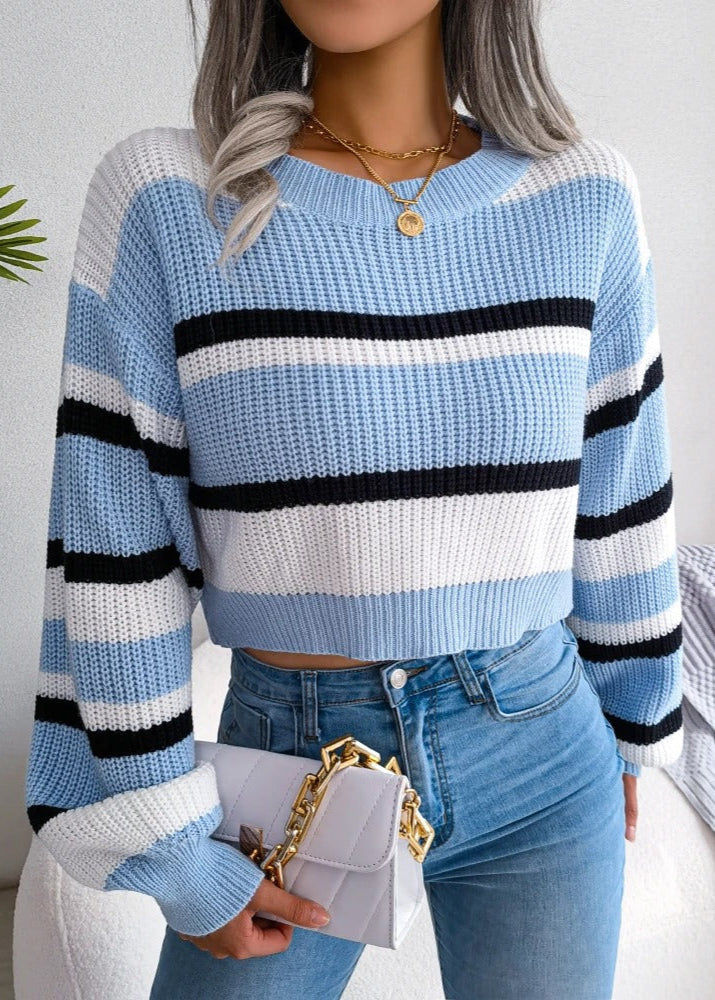 Vera™ | Jersey Cropped con Rayas