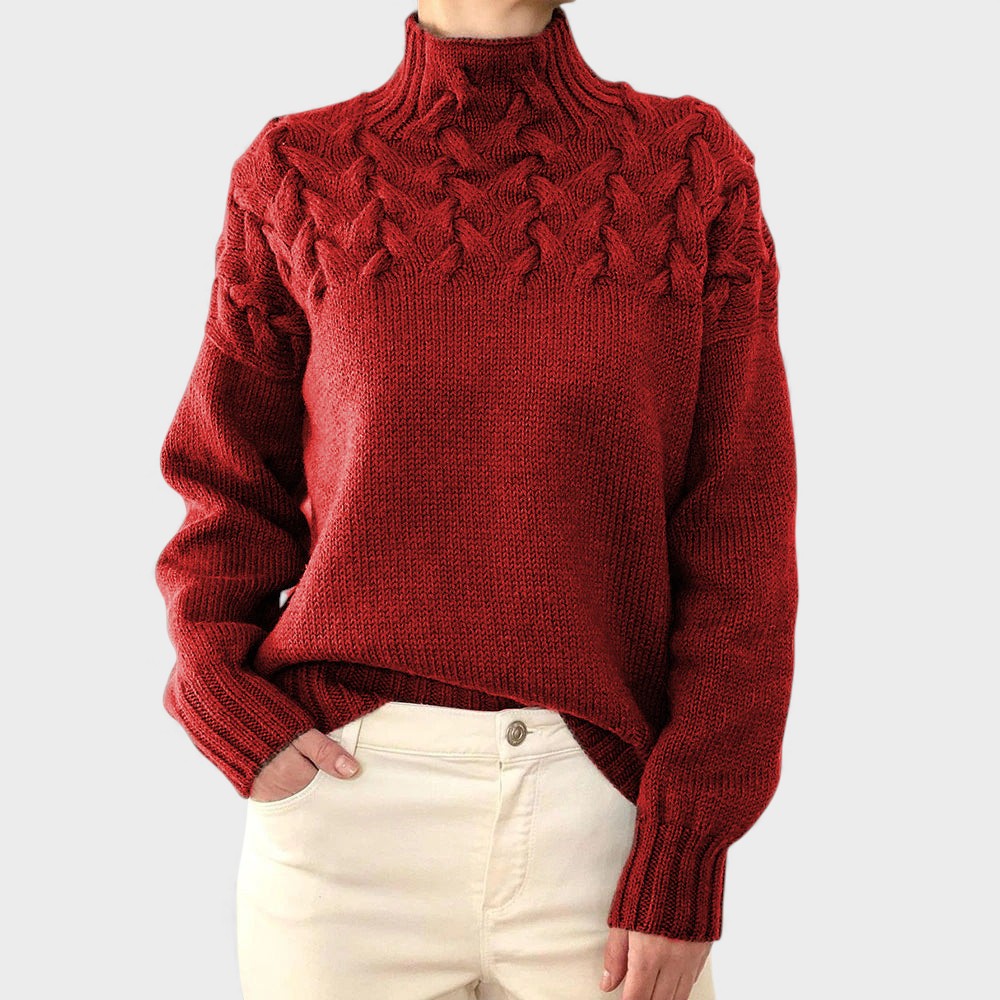 Nora™ | Suéter de punto cálido con cuello alto